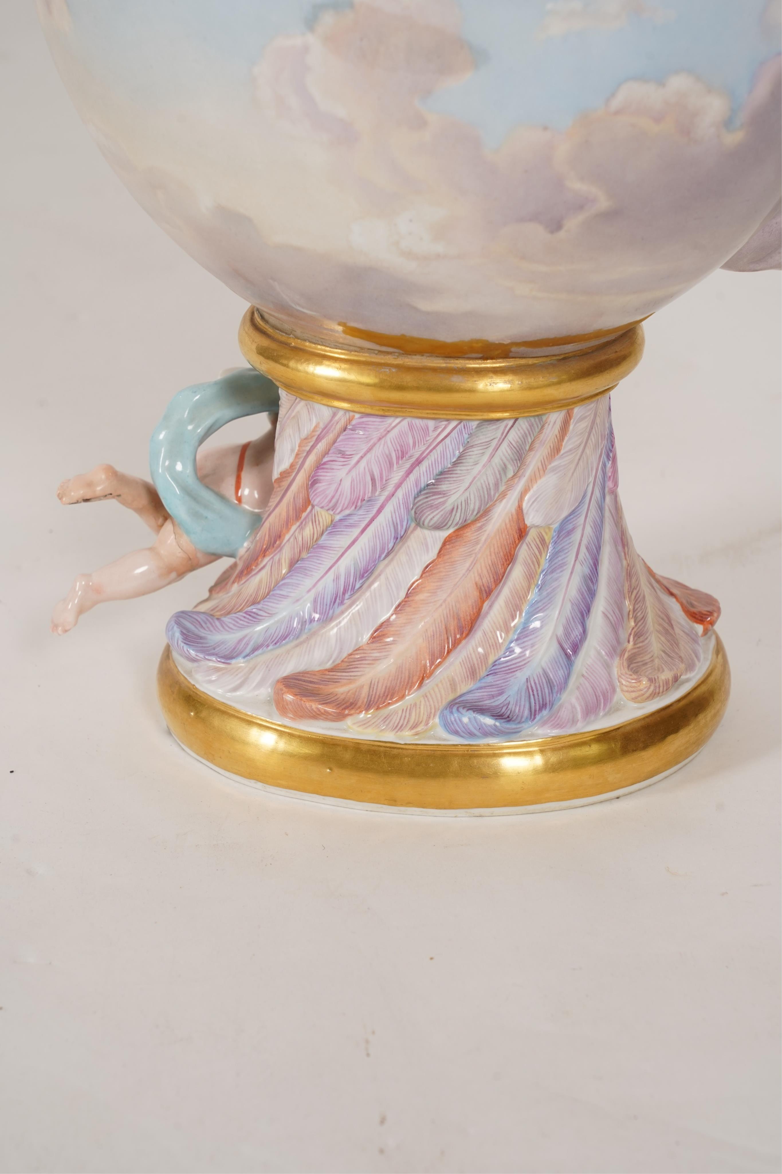 A large Meissen ‘Elements’ ewer, emblematic of air, late 19th century